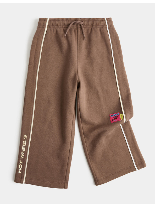 Marks & Spencer Tepláky so širokými nohavicami s motívom Hot Wheels™, s vysokým podielom bavlny (2–8 rokov) Marks & Spencer hnedá