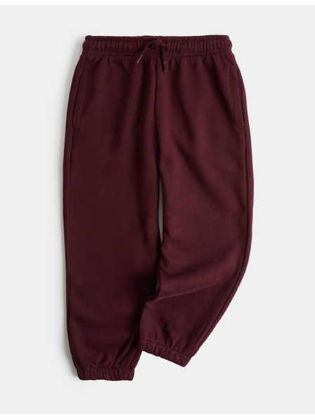 Marks & Spencer Jednofarebné tepláky s vysokým podielom bavlny (2–8 rokov) Marks & Spencer červená