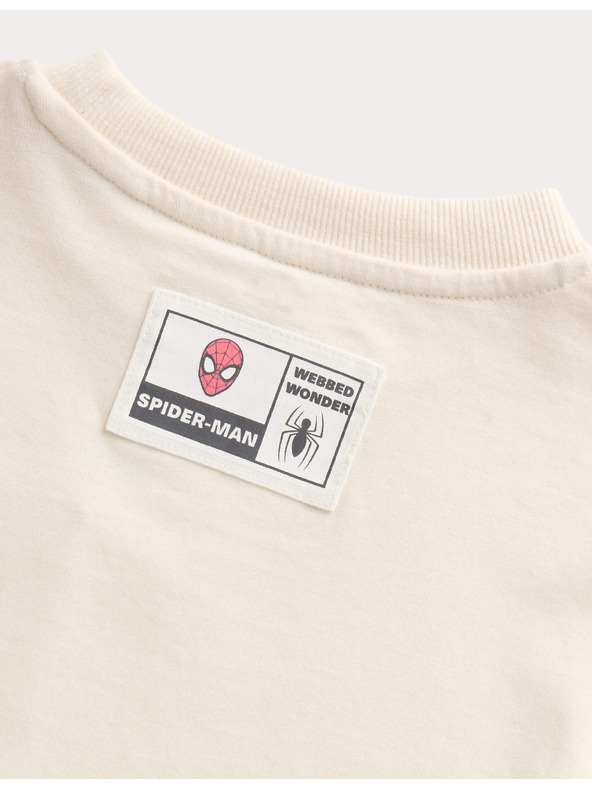 Marks & Spencer Vrcholy z čistej bavlny s potlačou Spider-Man™ (2–7 rokov) Marks & Spencer smotanová