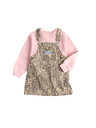 Marks & Spencer Dvojdielny džínsový outfit Leopard Pinny (2–8 rokov) Marks & Spencer hnedá