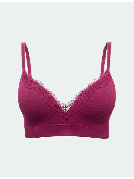 Marks & Spencer Krajková bezšvová podprsenka Jasmine bez kostíc pre hlboký dekolt (A-E) Marks & Spencer ružová