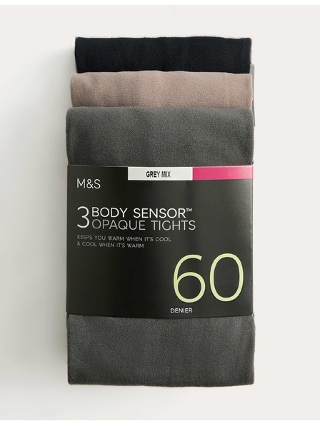 Marks & Spencer Pančuchy Body Sensor™, 60 DEN, 3 páry v balení Marks & Spencer sivá