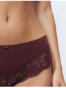 Marks & Spencer Brazílske nohavičky s čipkovým lemom, 3 ks v balení Marks & Spencer červená