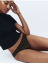 Marks & Spencer Čipkované bikini nohavičky zo zmesi bavlny s potlačou, 5 ks Marks & Spencer hnedá