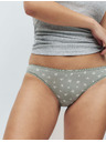 Marks & Spencer Čipkované bikiny nohavičky z bavlny Lycra™ s potlačou, 5 ks Marks & Spencer zelená