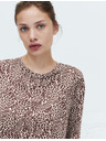 Marks & Spencer Bavlnená voľná nočná košeľa z modalu s potlačou Marks & Spencer hnedá