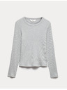 Marks & Spencer Pyžamový žebrovaný top s úpravou Cool Comfort™ z bavlny a modalu Marks & Spencer sivá