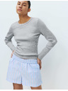 Marks & Spencer Pyžamový žebrovaný top s úpravou Cool Comfort™ z bavlny a modalu Marks & Spencer sivá