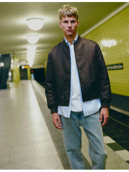 Marks & Spencer Saténová bunda bomber Marks & Spencer hnedá