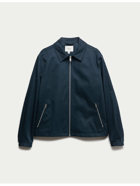 Marks & Spencer Bunda typu Harrington, z čistej bavlny Marks & Spencer námornícka modrá