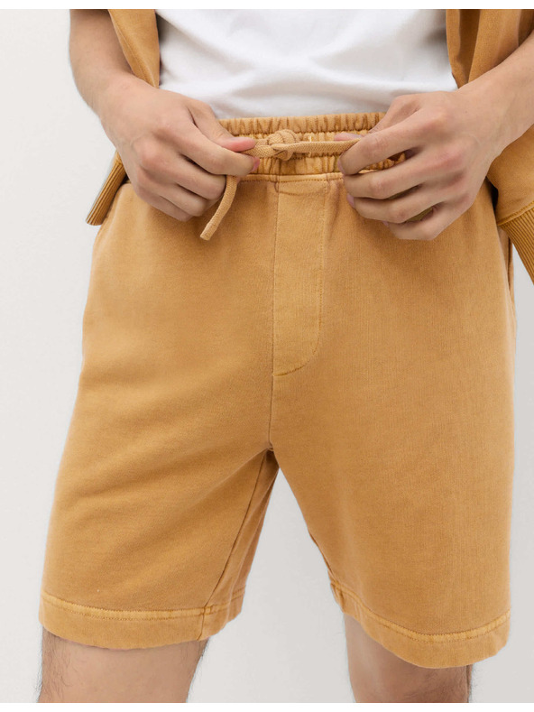 Marks & Spencer Šortky z čistej bavlny s elastickým pásom Marks & Spencer hnedá