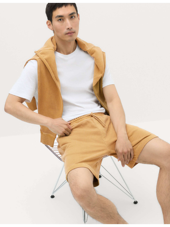 Marks & Spencer Šortky z čistej bavlny s elastickým pásom Marks & Spencer hnedá