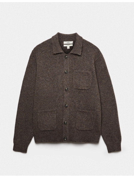 Marks & Spencer Nadýchaný zapínací kardigan v utility štýle Marks & Spencer hnedá