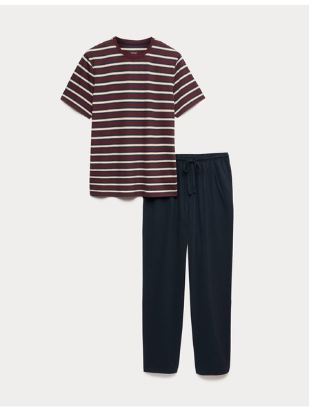 Marks & Spencer Čisto bavlnená pyžamová sada Marks & Spencer červená