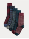 Marks & Spencer Pruhované ponožky s technológiou Cool & Freshfeet™, 5 párov Marks & Spencer viacfarebná