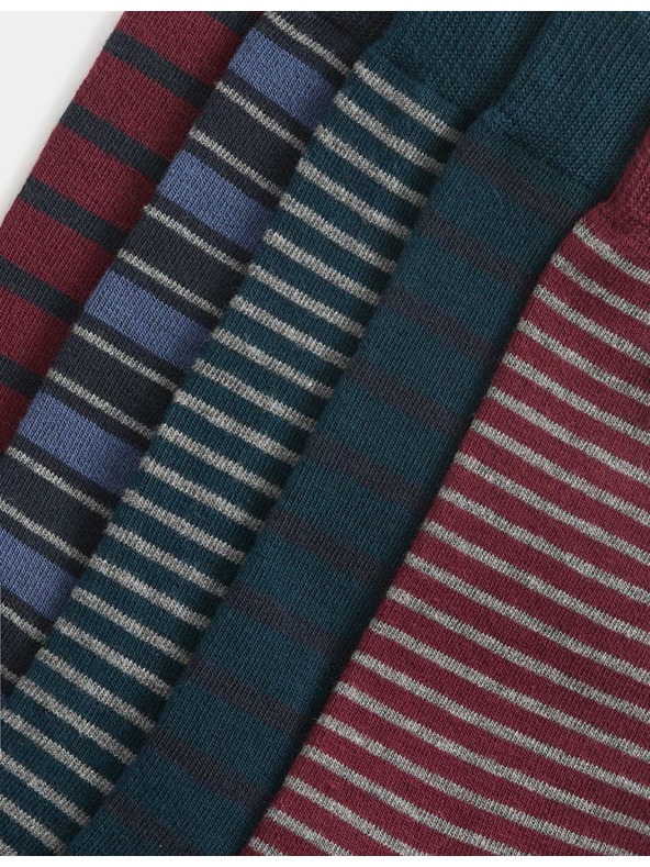 Marks & Spencer Pruhované ponožky s technológiou Cool & Freshfeet™, 5 párov Marks & Spencer viacfarebná