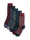 Marks & Spencer Pruhované ponožky s technológiou Cool & Freshfeet™, 5 párov Marks & Spencer viacfarebná