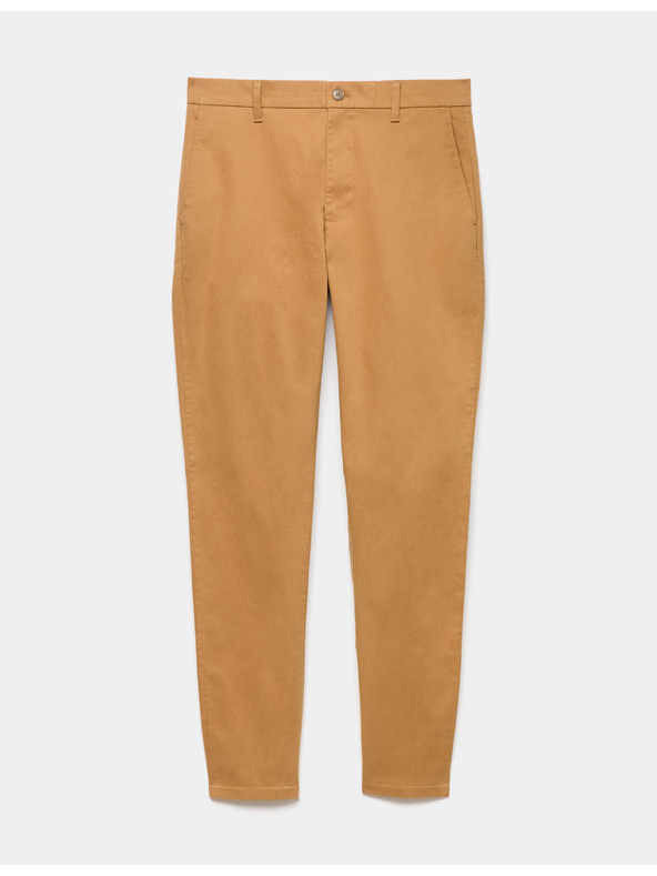 Marks & Spencer Strečové chino nohavice slim fit Marks & Spencer hnedé