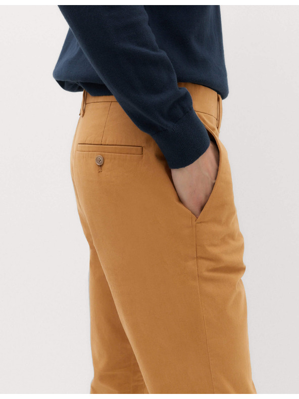 Marks & Spencer Strečové chino nohavice slim fit Marks & Spencer hnedé