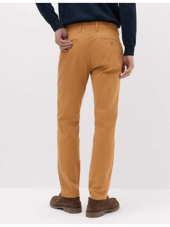 Marks & Spencer Strečové chino nohavice slim fit Marks & Spencer hnedé