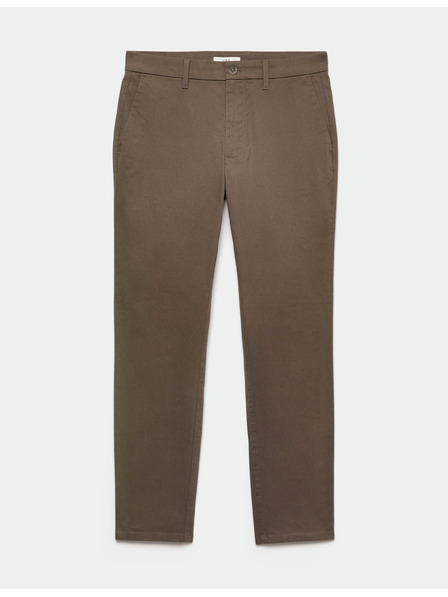Marks & Spencer Strečové chino nohavice slim fit Marks & Spencer hnedé