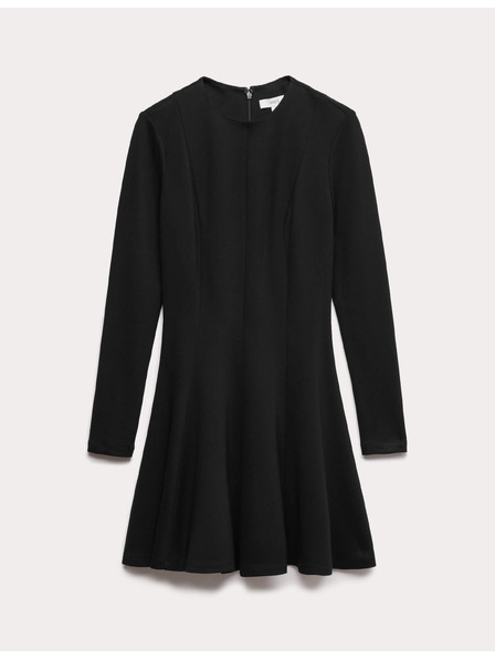 Marks & Spencer Žersejové kolové mini šaty s výstrihom ku krku Marks & Spencer čierna