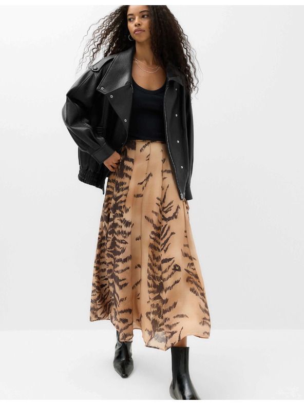 Marks & Spencer Bomber bunda z imitácie kože so stojáčikom Marks & Spencer čierna