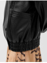Marks & Spencer Bomber bunda z imitácie kože so stojáčikom Marks & Spencer čierna