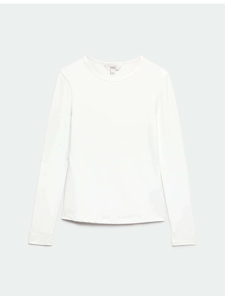 Marks & Spencer Top z ultra jemného materiálu Marks & Spencer biela