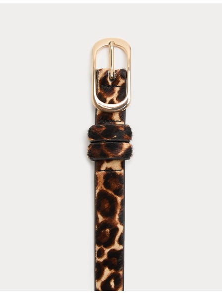 Marks & Spencer Priliehavý pás s leopardím potlačou Marks & Spencer hnedá