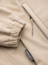 Ombre Clothing Pánska bunda SOFTSHELL s fleecovou podšívkou a kapucňou – piesková V4 OM-JANP-0292 Ombre Clothing