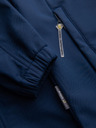 Ombre Clothing Pánska bunda SOFTSHELL s fleecovou podšívkou a kapucňou – tmavě modrá V5 OM-JANP-0292 Ombre Clothing