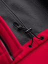 Ombre Clothing Pánska bunda SOFTSHELL s fleecovou podšívkou a kapucňou – červená V6 OM-JANP-0292 Ombre Clothing