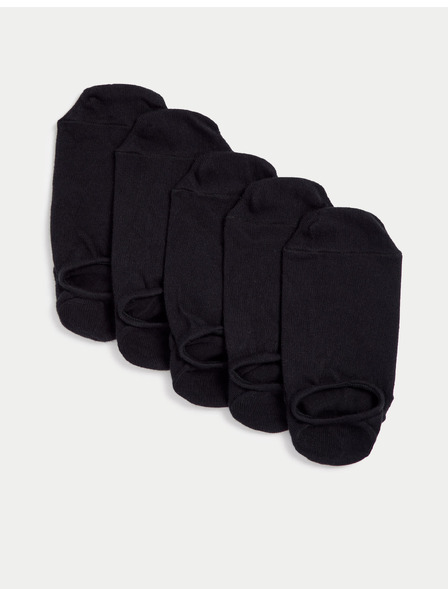 Marks & Spencer Krátke ponožky Trainer Liners™ s technológiou Cool & Fresh™, 5 párov v balení Marks & Spencer čierne