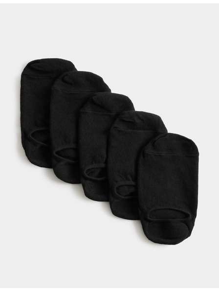 Marks & Spencer Krátke ponožky Trainer Liners™ s technológiou Cool & Fresh™, 5 párov v balení Marks & Spencer čierne