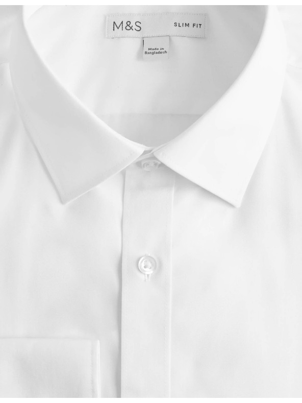 Marks & Spencer Košeľa slim fit, ľahké žehlenie Marks & Spencer biela