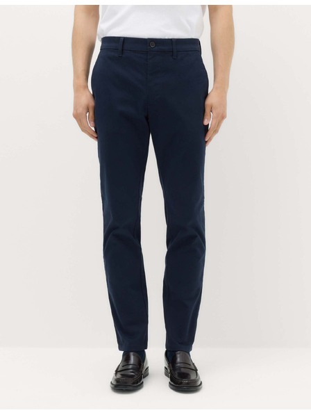 Marks & Spencer Nohavice Marks & Spencer Stretch Chino Slim Fit Pants Navy Blue