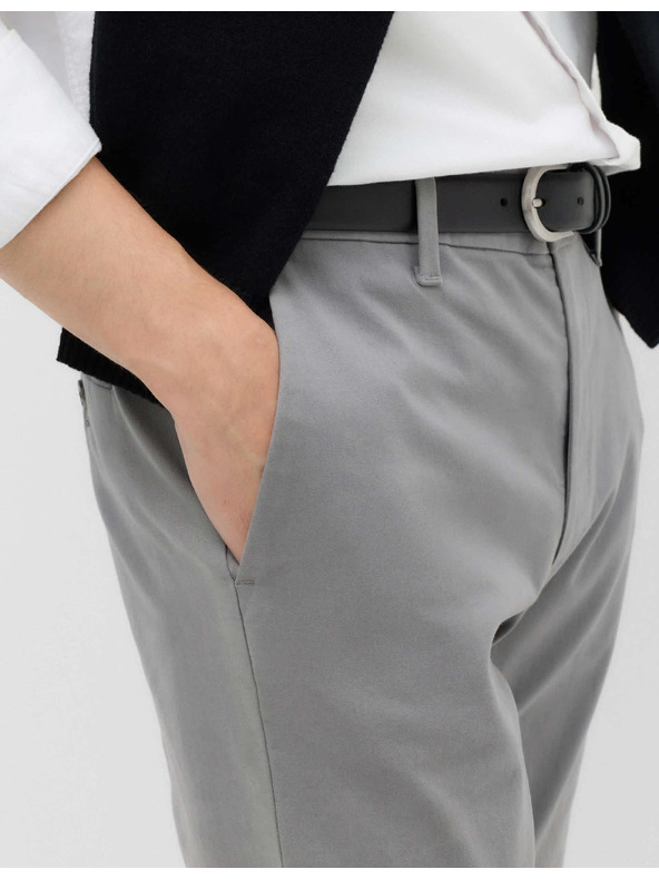 Marks & Spencer Strečové chino nohavice slim fit Marks & Spencer sivé