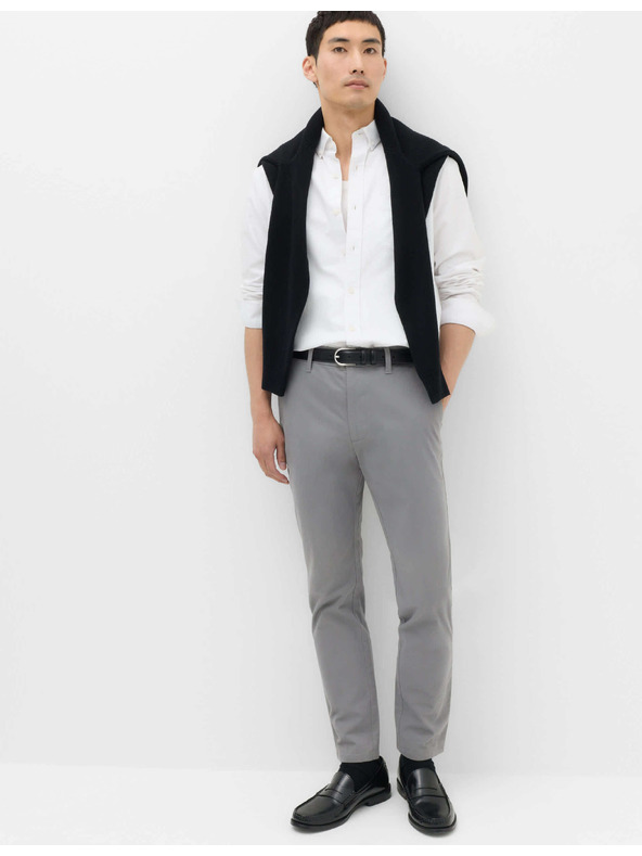 Marks & Spencer Strečové chino nohavice slim fit Marks & Spencer sivé