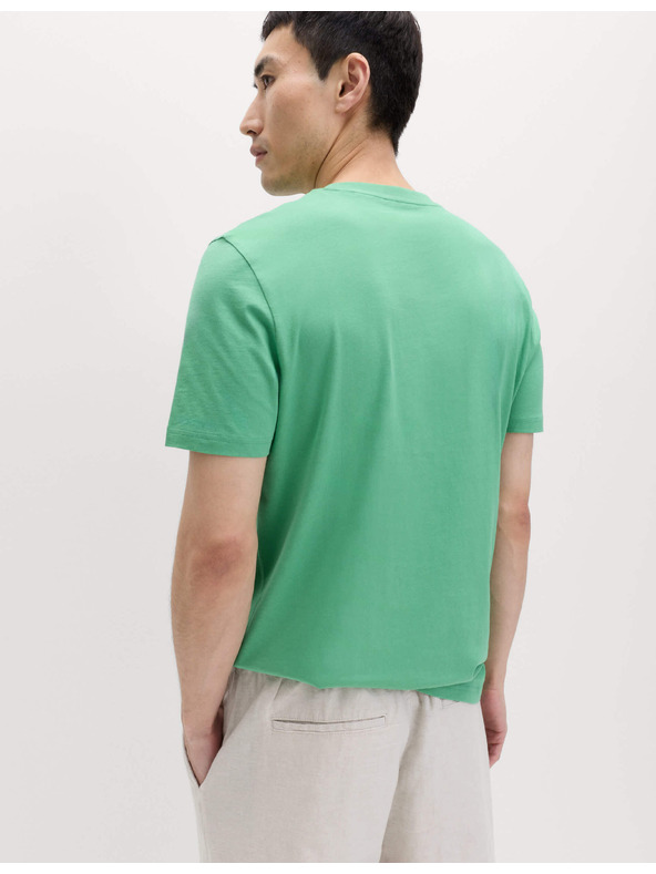 Marks & Spencer Tričko ku krku z čistej bavlny Marks & Spencer zelená