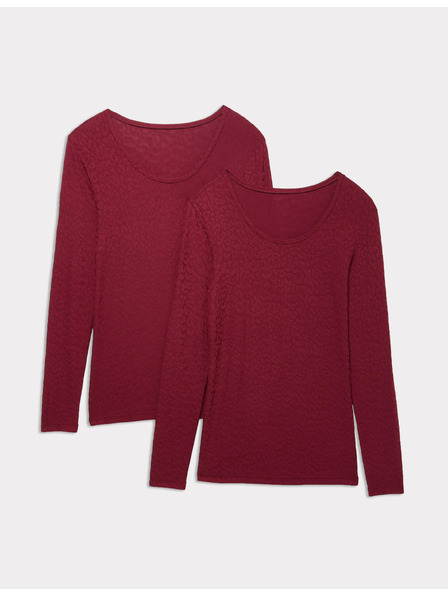 Marks & Spencer Žakárdový termo top s technológiou Heatgen™, 2 ks Marks & Spencer červená