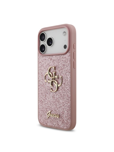 Guess Guess PU Fixed Glitter 4G Metal Logo Zadný Kryt pre iPhone 18 Pro Max Pink