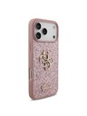 Guess Guess PU Fixed Glitter 4G Metal Logo Zadný Kryt pre iPhone 18 Pro Max Pink
