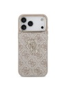 Guess Guess PU Leather 4G Metal Logo Gold Frame Zadný Kryt pre iPhone 18 Pro Max Pink