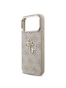 Guess Guess PU Leather 4G Metal Logo Gold Frame Zadný Kryt pre iPhone 18 Pro Max Pink