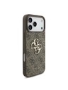 Guess Guess PU 4G Metal Logo Zadný Kryt pre iPhone 18 Pro Max Brown