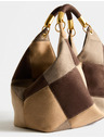 Marks & Spencer Mäkká patchworková kabelka cez rameno Marks & Spencer viacfarebná