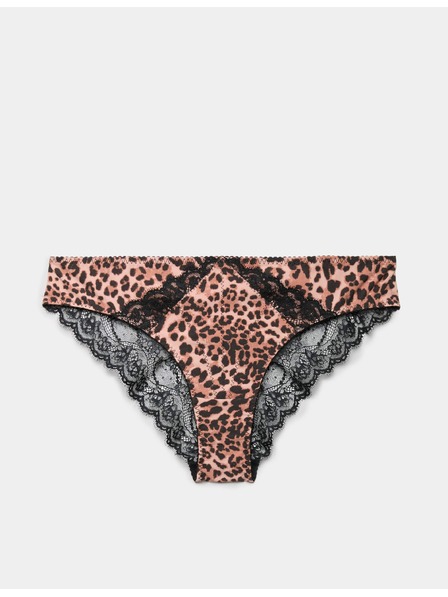 Marks & Spencer Brazílske nohavičky Clara Papertouch s leopardím vzorom Marks & Spencer oranžová