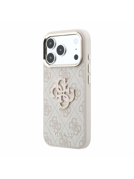 Guess Guess PU 4G Resin Metal Logo Zadný Kryt pre iPhone 18 Pro Pink