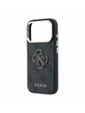 Guess Guess PU 4G Resin Metal Logo Zadný Kryt pre iPhone 18 Pro Black